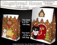 3D Xmas Cute Little Cat Gingerbread House Gift Bag Mini Kit