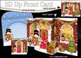 3D Xmas Snowman Up Front Card Decoupage