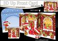 3D Xmas Bobbin Robin Up Front Card Decoupage
