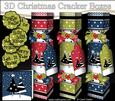 3D Xmas Trees Snowy Scene Christmas Cracker Boxes