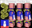 3D Usa Stars & Stripes Flag Christmas Cracker Boxes