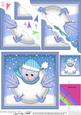 Xmas Oops Robin Snowball Scallop Corner Topper