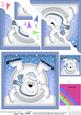 Xmas Oops Polar Bear Snowball Scallop Corner Topper