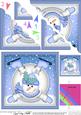 Xmas Oops Snowman Snowball Scallop Corner Topper
