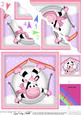 Xmas Oops Milly Moo Cow Snowball Scallop Corner Topper