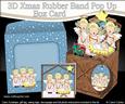 3D Angel Choir Nativity Rubber Band Xmas Pop Up Box Card