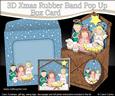 3D Holy Family Nativity Rubber Band Xmas Pop Up Box Card