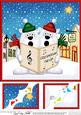 8 x 8 Polar Bears Merry Carollers Scalloped Topper