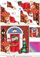 Percy Turkey Christmas Door Wavy Corner Side Stacker