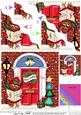 Cute Robin Christmas Door Wavy Corner Side Stacker