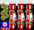 3D St. George's Cross English Flag Christmas Cracker Boxes
