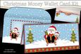 Christmas Sledging Santa Money or Gift Wallet Card Kit