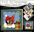 8x8 Xmas Pip Penguin Presents Mini Kit 3D Decoupage