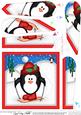 Xmas Penguin Fan Pyramage Topper