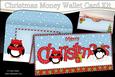 Christmas Penguins Money or Gift Wallet Card Kit