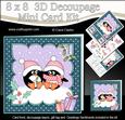 8x8 Xmas Pip Penguin Love Mini Kit 3D Decoupage