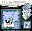 8x8 Xmas Pip Penguin Presents Mini Kit 3D Decoupage