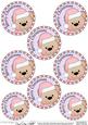 Livvy Bear Round Christmas Gift Tags