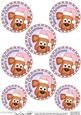Rusty Dog Round Christmas Gift Tags