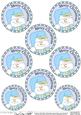 Snowman Round Christmas Gift Tags