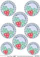 Holly Round Christmas Gift Tags