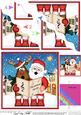 Singing Santa & Rudolph Merry Carollers Wavy Corner Side Sta