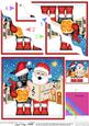 Singing Santa & Scottie Merry Carollers Wavy Corner Side Sta