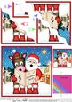 Singing Santa & Gigi Merry Carollers Wavy Corner Side Sta