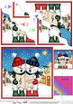 Singing Snowmen Merry Carollers Wavy Corner Side Sta