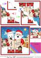 Singing Santa & Westie Merry Carollers Wavy Corner Side Sta
