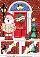 8 x 8 Santa Christmas Door Scalloped Topper