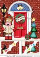 8 x 8 Gigi Horse Christmas Door Scalloped Topper