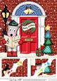 8 x 8 Gigi Horse Christmas Door Scalloped Topper
