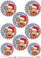 Rusty Dog Round Christmas Gift Tags