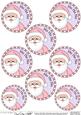 Santa Round Christmas Gift Tags