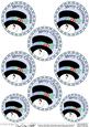 Snowman Round Christmas Gift Tags