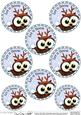 Little Hoot Owl Round Christmas Gift Tags