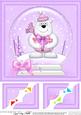 8 x 8 Xmas Ben Polar Bear Snowglobe Scalloped Corner