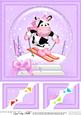 8 x 8 Xmas Milly Moo Cow Snowglobe Scalloped Corner
