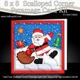 8 x 8 Xmas Santa Card Scalloped Corner Kit