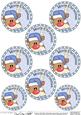 Xmas Rudolph Round Christmas Gift Tags