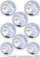 Xmas Santa Round Christmas Gift Tags