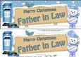 Lge Dl Xmas Father in Law Teddy Ed Signpost