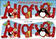 Large Dl Xmas All of You Penguins 3D Decoupage