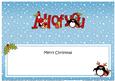 Large Dl Xmas All of You Penguins Insert