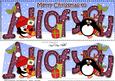 Large Dl Xmas All of You Penguins 3D Decoupage