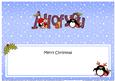 Large Dl Xmas All of You Penguins Insert