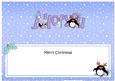 Large Dl Xmas All of You Penguins Insert