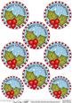Xmas Holly Round Christmas Gift Tags