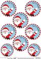 Xmas Santa Round Christmas Gift Tags